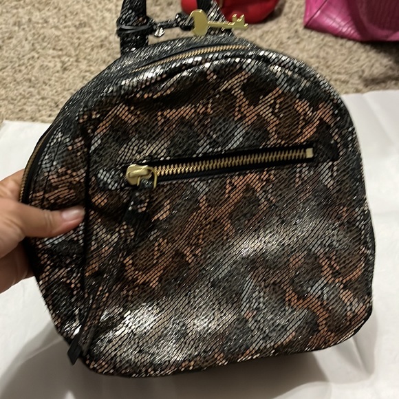 Fossil Leather with Snake emboss backpack - Picture 2 of 10
